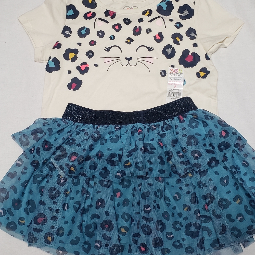 Short Sleeve and Skirt 365 Kids From Garanimals - Size 5